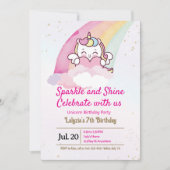 Invitation d'anniversaire pour filles (Devant)