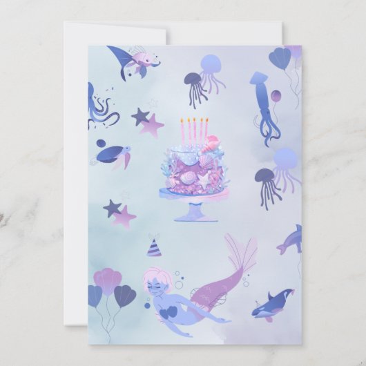 invitation d'anniversaire pour filles (Dos)