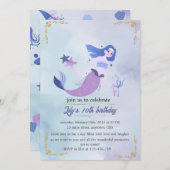 invitation d'anniversaire pour filles (Devant / Derrière)