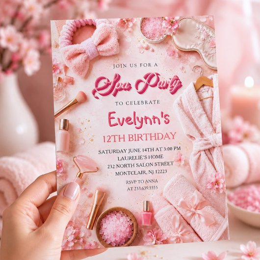 Invitation d'anniversaire pour filles à une soirée