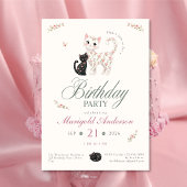 Invitation d'anniversaire pour filles au thème de 