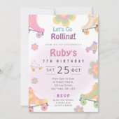 Invitation d'anniversaire pour filles avec des pat (Devant)