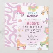 Invitation d'anniversaire pour filles avec des pat (Devant / Derrière)