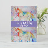 Invitation d'anniversaire pour filles avec l'art d (Debout devant)