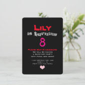 Invitation d'anniversaire pour filles avec une fée (Debout devant)