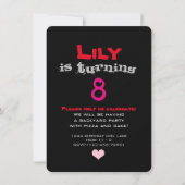 Invitation d'anniversaire pour filles avec une fée (Devant)