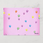 Invitation d'anniversaire pour filles de 4 ans (Dos)