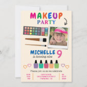 Invitation d'anniversaire pour filles de fête de m (Devant)