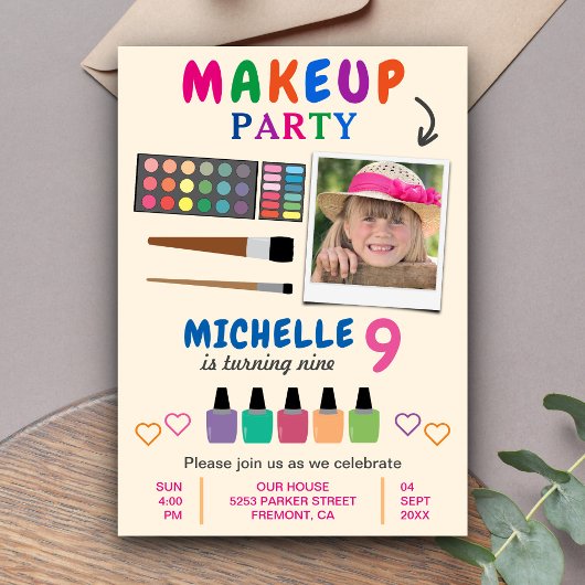Invitation d'anniversaire pour filles de fête de m