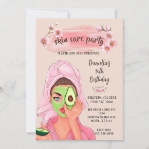 Invitation d'anniversaire pour filles de Spa de so