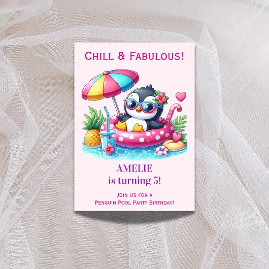 Invitation d'anniversaire pour filles - Fête au ba