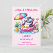 Invitation d'anniversaire pour filles - Fête au ba (Debout devant)
