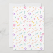 Invitation d'anniversaire pour filles Let's Pawty (Dos)