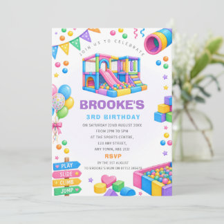 Invitation d'anniversaire pour filles pour aire de