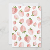 Invitation d'anniversaire pour filles Strawberry B (Dos)