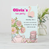 Invitation d'anniversaire pour filles : thé à l'he (Debout devant)