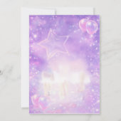 Invitation d'anniversaire pour filles violettes (Dos)