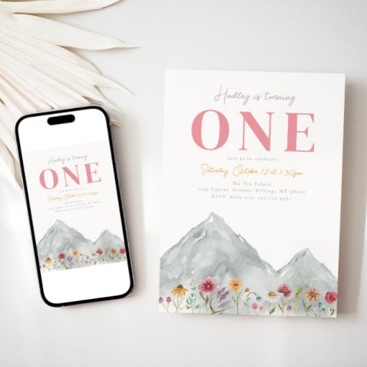 Invitation d'anniversaire pour Fleur sauvage de mo