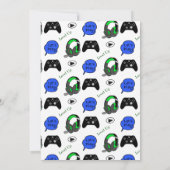 Invitation d'anniversaire pour Gamer (Dos)