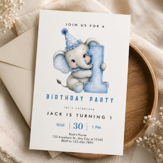 Invitation d'anniversaire pour garçon 1ère année E