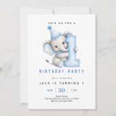 Invitation d'anniversaire pour garçon 1ère année E (Devant)