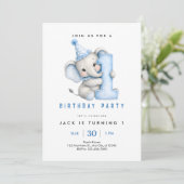 Invitation d'anniversaire pour garçon 1ère année E (Debout devant)