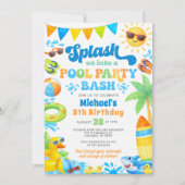 Invitation d'anniversaire pour garçon à une fête a (Devant)