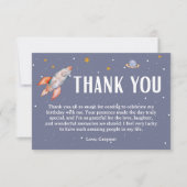 Invitation d'anniversaire pour garçon astronaute d (Devant)