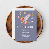Invitation d'anniversaire pour garçon astronaute d