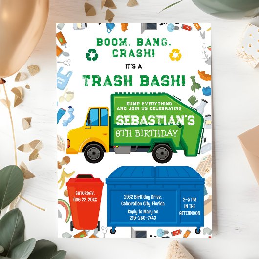 Invitation d'anniversaire pour garçon - Bagarre de