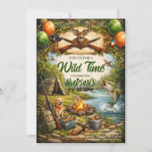 Invitation d'anniversaire pour garçon Camo Chasse  (Devant)