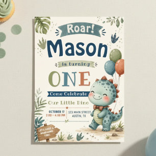 Invitation d'anniversaire pour garçon de 1 an sur
