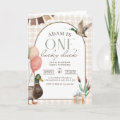 Invitation d'anniversaire pour garçon de 1 an, une (Devant)