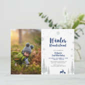 Invitation d'anniversaire pour garçon de 2 ans sur (Debout devant)