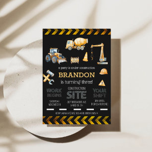 Invitation d'anniversaire pour garçon de 3 ans sur