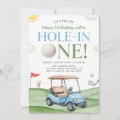 Invitation d'anniversaire pour garçon de golf Hole (Devant)