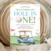 Invitation d'anniversaire pour garçon de golf Hole