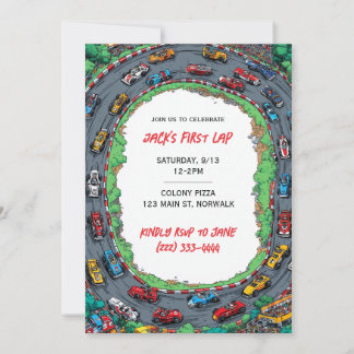 Invitation d'anniversaire pour garçon de premier t