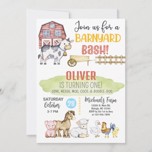 Invitation d'anniversaire pour garçon de tout âge (Devant)