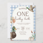 Invitation d'anniversaire pour garçon de un an Can (Devant)