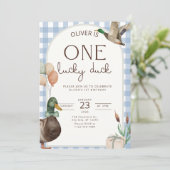 Invitation d'anniversaire pour garçon de un an Can (Debout devant)