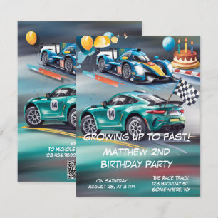 Invitation d'anniversaire pour garçon : En grandis
