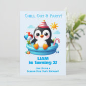 Invitation d'anniversaire pour garçon - Fête au ba (Debout devant)