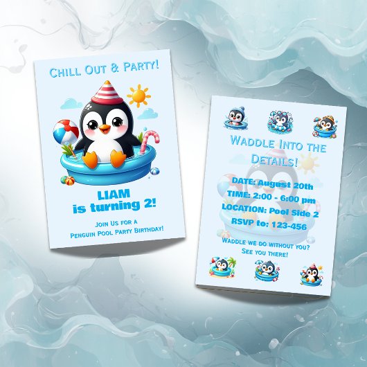 Invitation d'anniversaire pour garçon - Fête au ba
