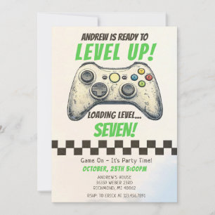 Invitation d'anniversaire pour garçon gamer person