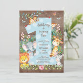 Invitation d'anniversaire pour garçon Jungle Big O (Debout devant)