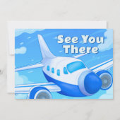Invitation d'anniversaire pour garçon pilote d'avi (Dos)