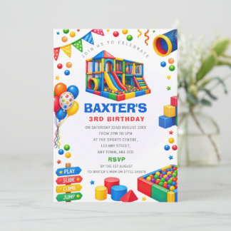 Invitation d'anniversaire pour garçon pour aire de