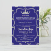 Invitation d'anniversaire pour garçon Sweet 15, bl (Debout devant)