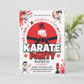 Invitation d'anniversaire pour garçons - Arts mart (Debout devant)